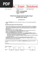 Sample Exam Solutions: Final Exam Requirements Engineering I (MINF 4204, HS13)