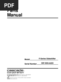 Parts Manual: Cascade