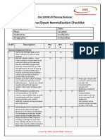 COVID 19 Checklist - Post Shut Down Normalisation Planning SAFE IFM