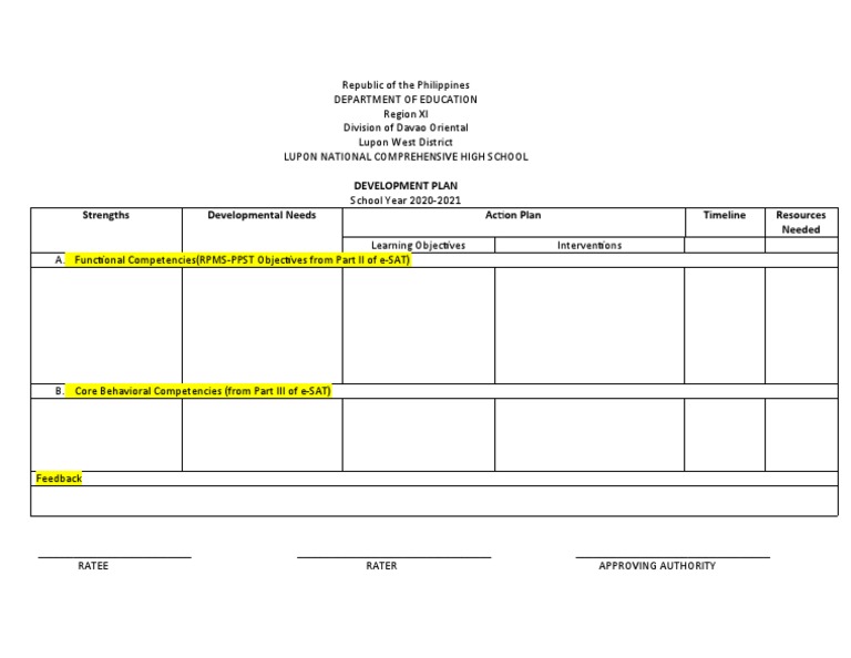 Individual Development Plan Compre | PDF