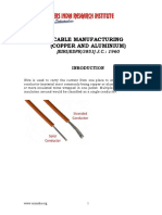 PROJECT REPORT ON CABLE MANUFACTURING (COPPER AND ALUMINIUM)