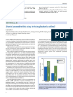 Should Anaesthetists Stop Infusing Isotonic Saline?: Editorial Ii