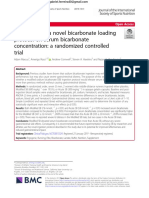 The Effects of A Novel Bicarbonate Loading Protocol On Serum Bi