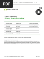 BP Driving Safety Procedure