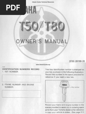 Yamaha T50 and Mate 50 Manuals | PDF | Technology & Engineering