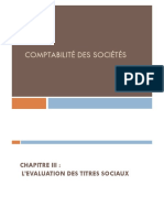 3 - Valuation Des Titres