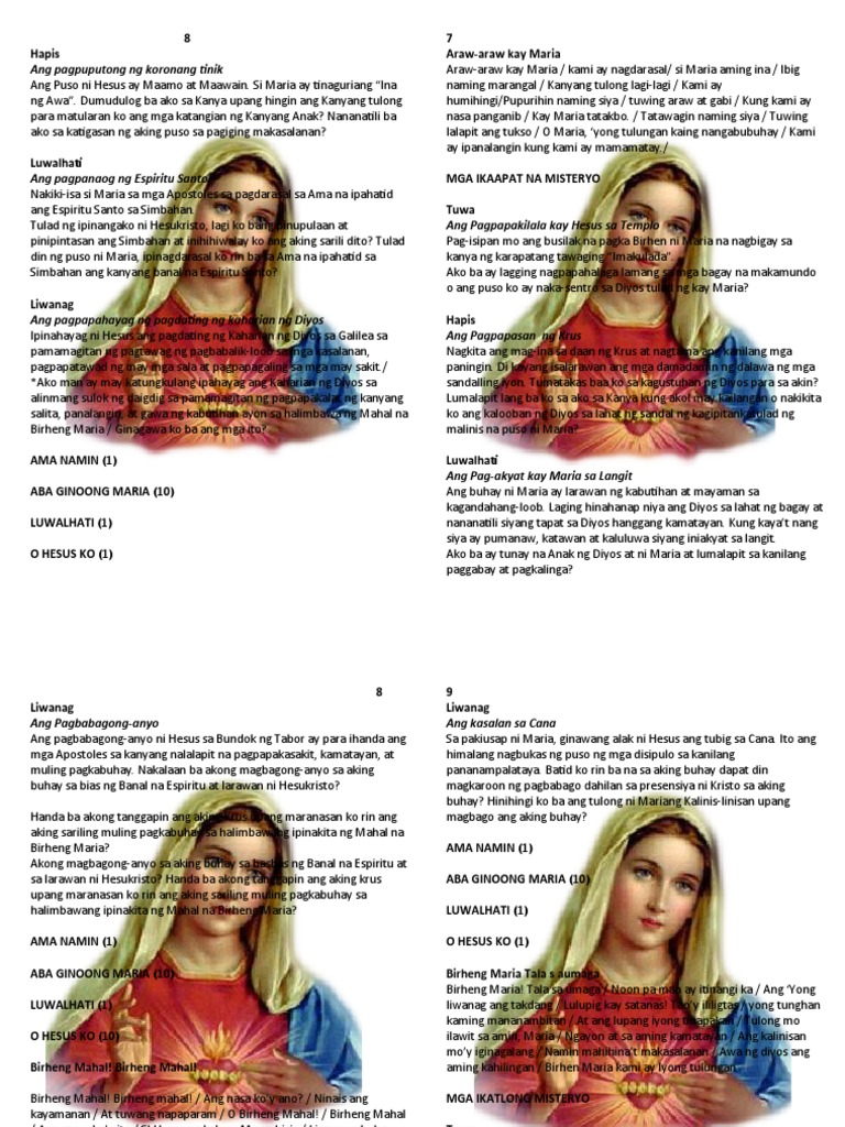 Block Rosary PDF