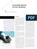 Majorări Şi Penalităţi Datorate La Bugetul de Stat. Modalitate de Calcul