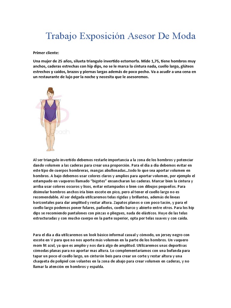 Trabajo Exposición Asesor de Moda . PDF Pantalones Ropa