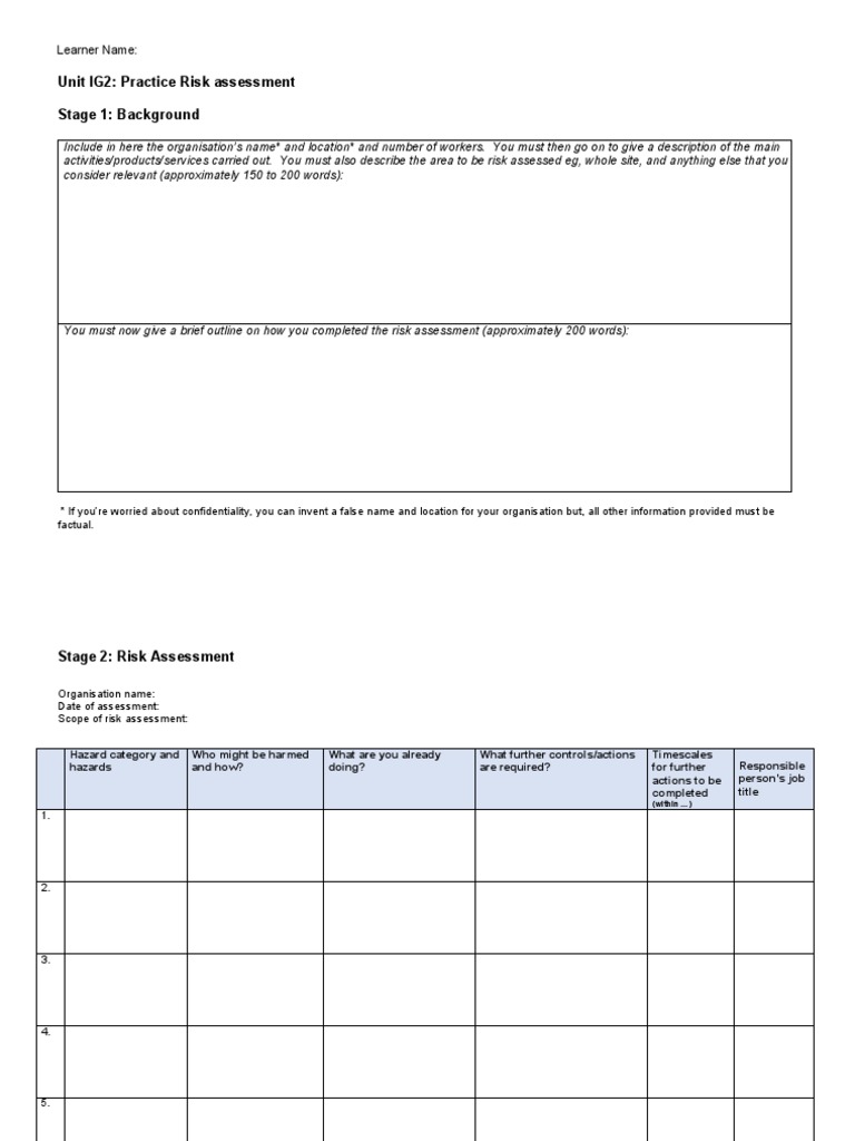 Risk Assessment Practice Guide | PDF | Science & Mathematics
