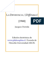 OBRA.jacques Derrida - La Diferencia