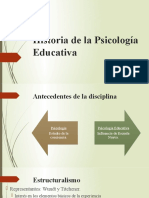 Historia de La Psicología Educativa