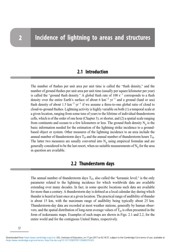 Lightning Incidence and Density Analysis | PDF | Lightning | Physical ...
