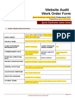 _Website Audit Work Order Form