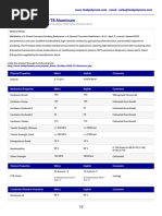 Alcoa Ultralloy® 6020-T8 Aluminum: Metal, Nonferrous Metal, Aluminum Alloy, 6000 Series Aluminum Alloy