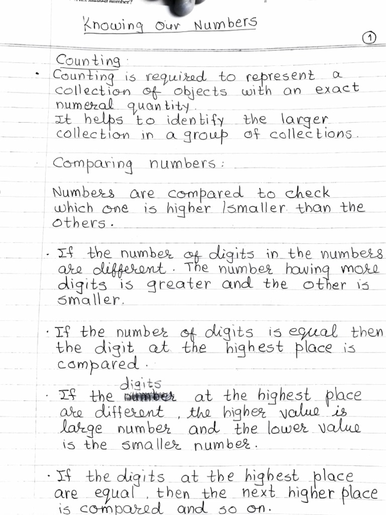 STD 6 CH 1 Knowing Numbers | PDF