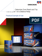 Quickcmc - Determine Zone Reach and Trip: Time of Zone 1 of A Distance Relay