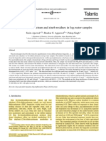 Quantification of Ziram and Zineb Residues in Fog-Water Samples