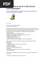Como elaborar um SLA (The Service Level Agreement)