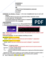 Lesson 2 - Python - Basic - Syntax