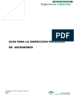 Ascensores Guia de Inspecciones Periodicas Tecnicas de La Junta de Andalucia Material de Apoyo