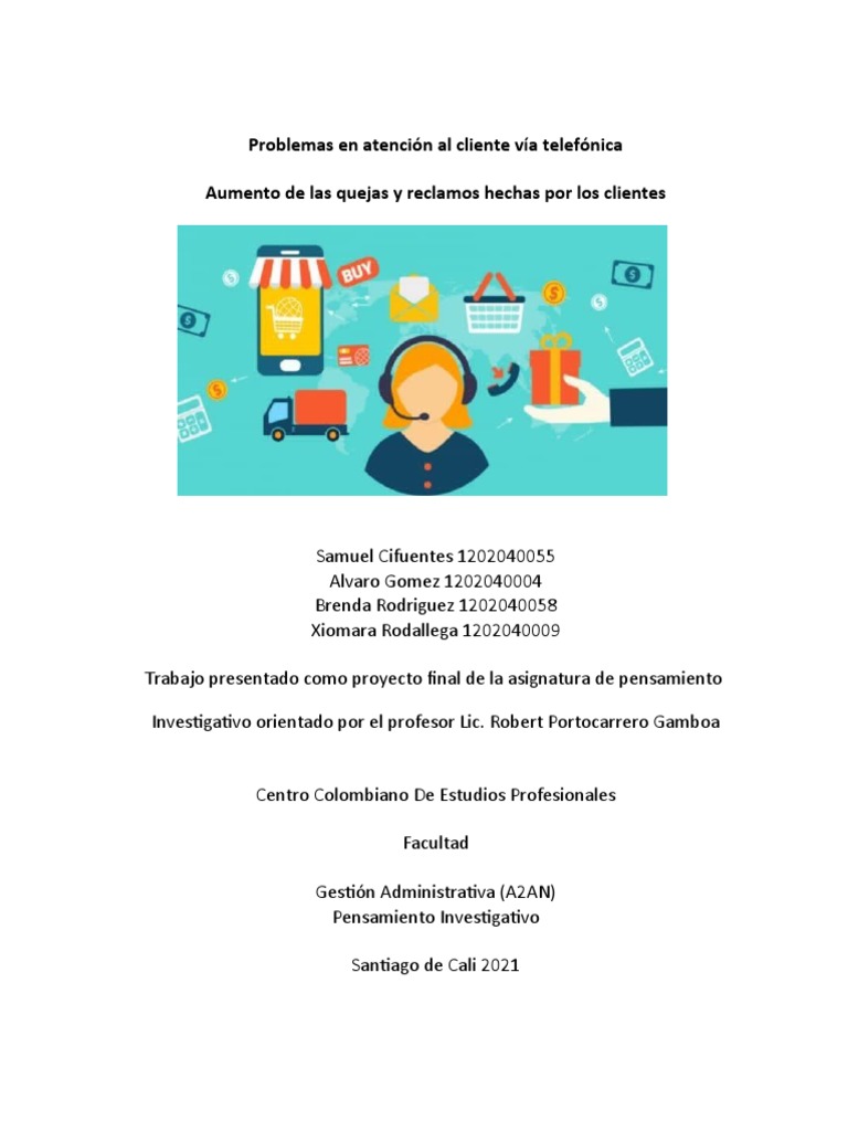 Problemas en atención al cliente telefónica | PDF | Servicio al Cliente ...
