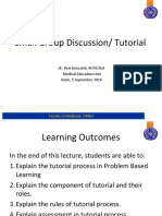 Small Group Discussion/ Tutorial: Dr. Desi Isnayanti, M.PD - Ked Medical Education Unit Senin, 5 September 2016