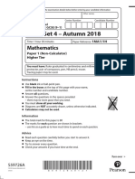 GCSE 9 - 1 Mathematics Mock Set 4 Paper 1H