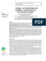 Strategy, Tax Planning and Liquidity Constraints in Investment Funds