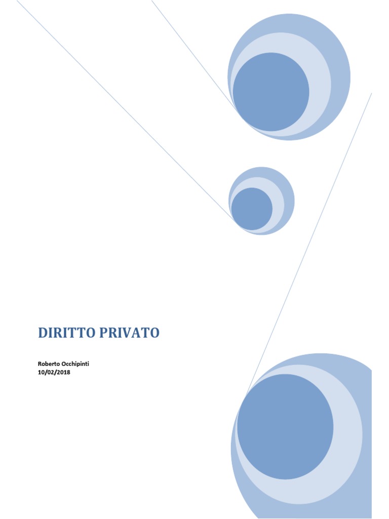 Riassunto Diritto Privato | PDF