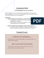 Assignment Sheet and Example of Poster Definitions