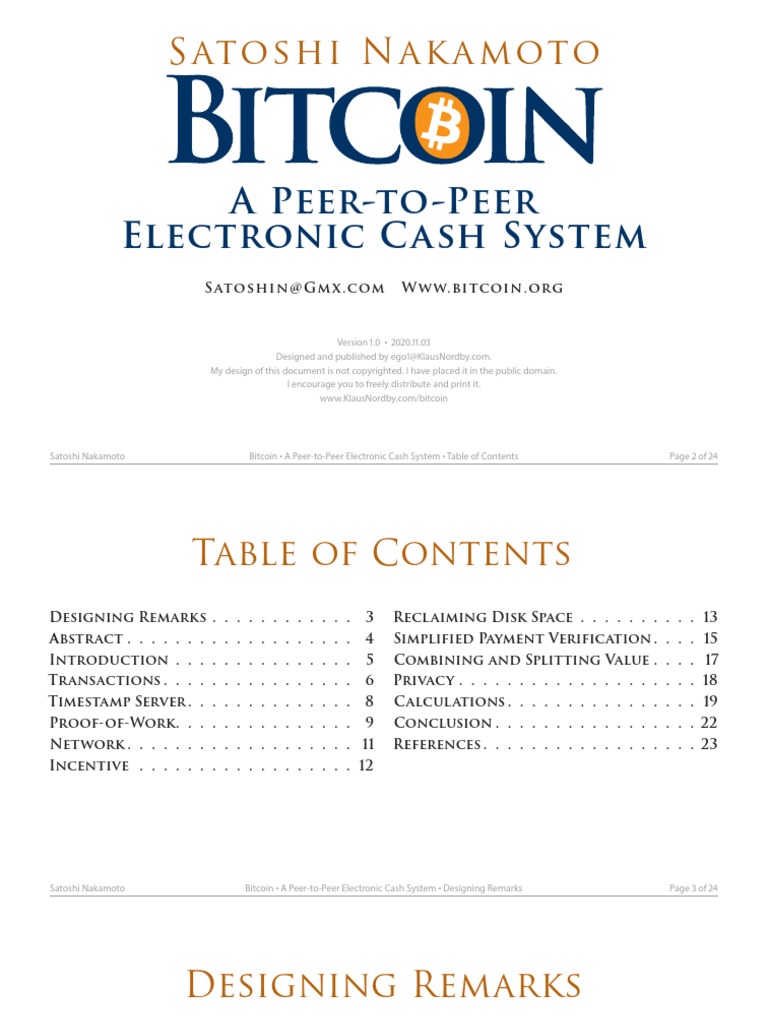 Satoshi Naka Moto: A Peer-to-Peer Electronic Cash System