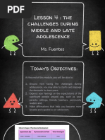 PD Lesson 4 Challenges of Middle and Late Adolescence