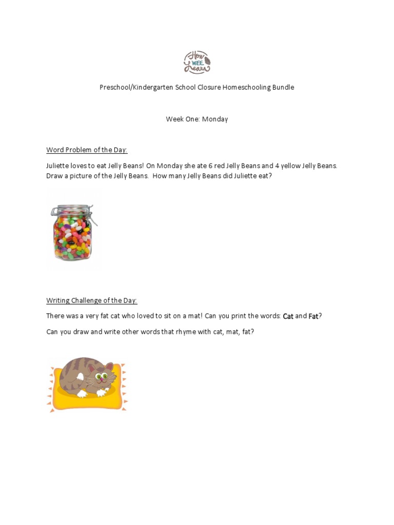 How Wee Learn Preschool Kindergarten School Closure Homeschooling ...