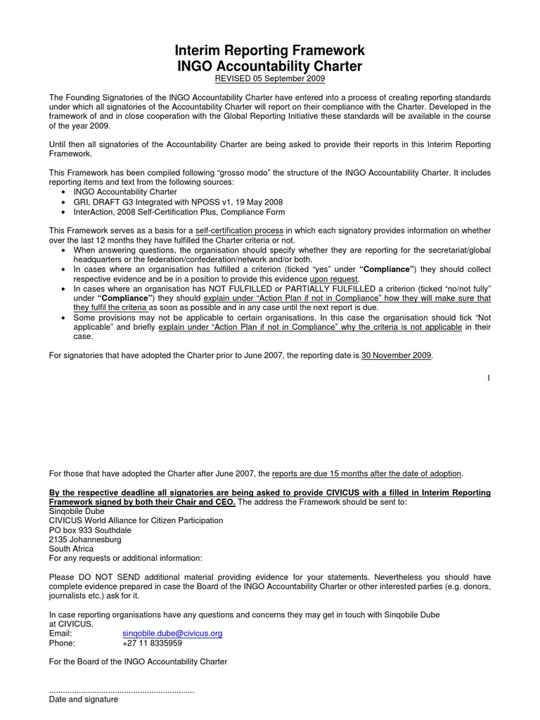 INGO Accountability Reporting Guide | PDF