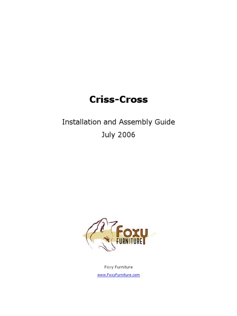 Criss-Cross: Installation and Assembly Guide July 2006 | PDF | Nut ...