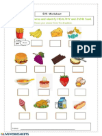 Look at The Pictures and Identify HEALTHY and JUNK Food.: EVS:Worksheet