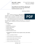 Carta proposta serviços engenharia civil Santa Casa Buriti Alegre