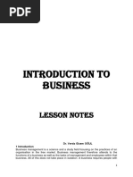 Ders Notu Introduction To Business 2020