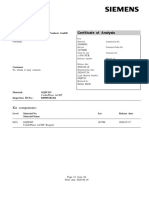 Certificate of Analysis: Kit Components