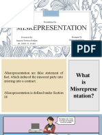 Misrepresentation: Presentation On