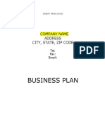 Business Plan: Company Name Address City, State, Zip Code