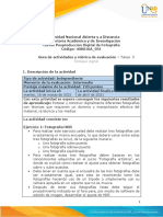 Guia de Actividades Rúbrica de Evaluación - Unidad 2 - Tarea 3 - Retoque Digital