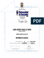 Jaime Andres aprueba curso Informática Básica