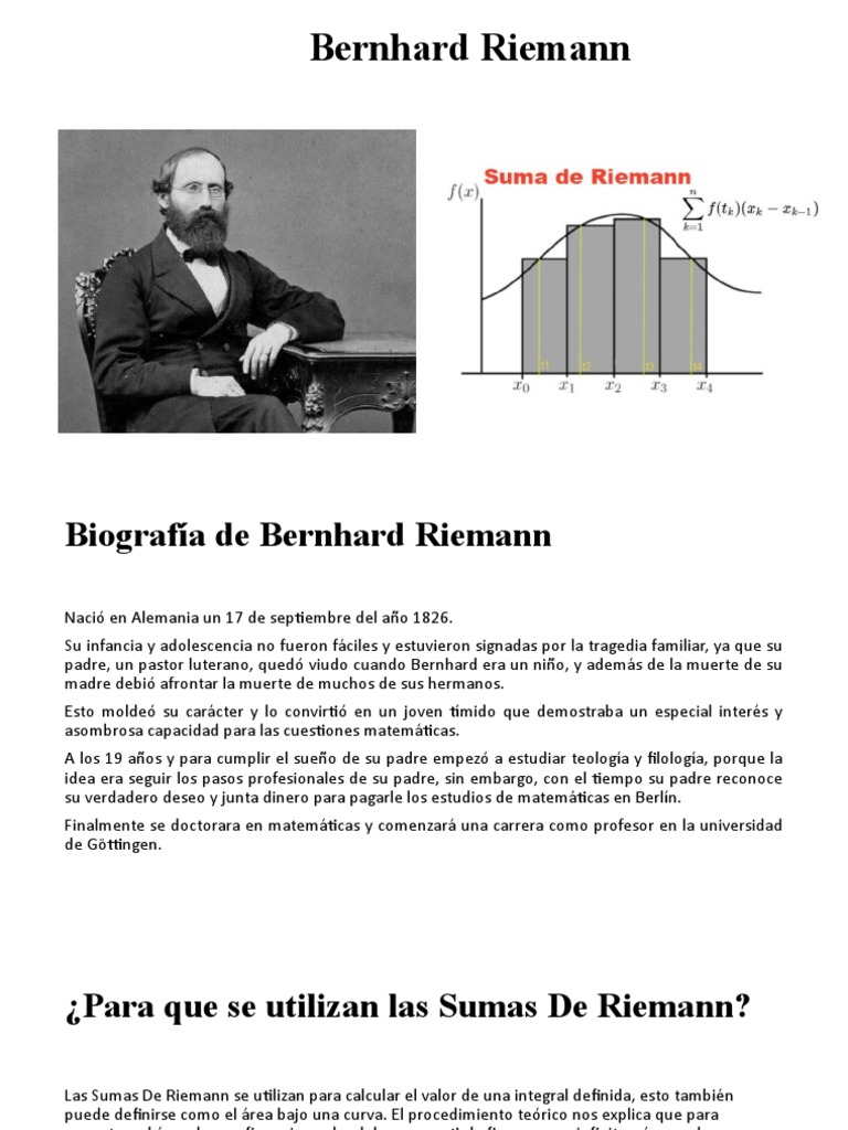 Biografía de Bernhard Riemann | PDF