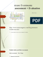 Organizare Evenimente: Risk Assessment + Evaluation