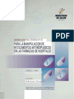Norma Tecnica 25-Antineoplasicos en Las Farmacias de Hospitales