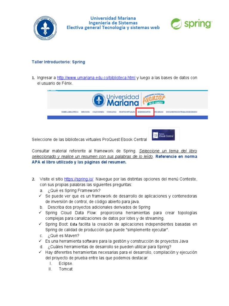 Introducción a Spring Framework | PDF | Spring Framework | Mapeo ...