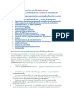 Planificación, Programación y Control de Las Operaciones