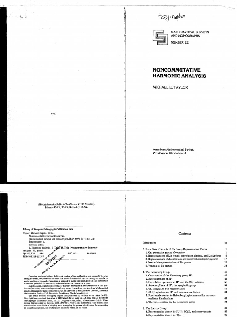 Harmonic Analysis | PDF